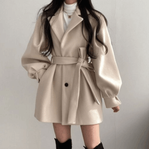 Korean Style Single Button Fashionable Windbreaker