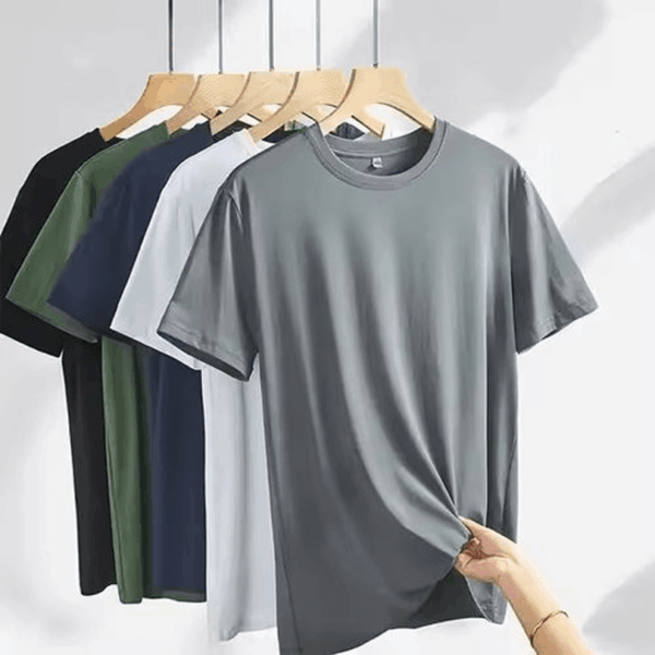 5 in 1 Unisex Plain Round Neck Polo T-shirt